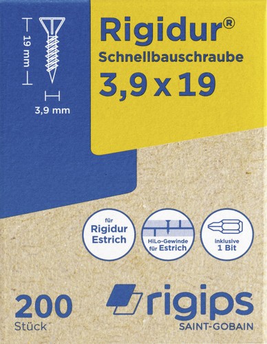 Schnellbauschrauben x 19mm - 3,9,